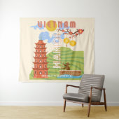 Tenture Art de voyage Vietnam (En situation (horizontale))