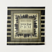 Tenture Art Déco Champagne Or Mariage Anniversaire Gatsby (Devant)