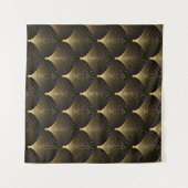 Tenture Art Déco : motif d'or noir. (Devant (Horizontal))