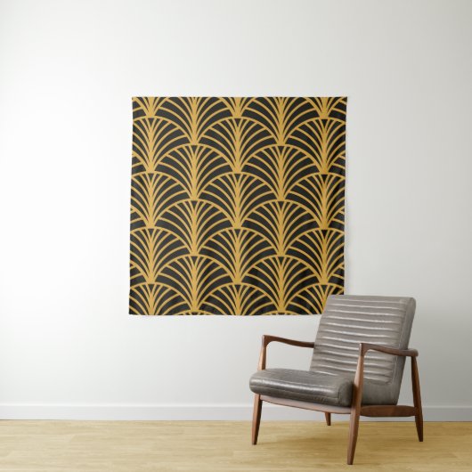 Tenture Art Deco pattern. decoration ornament.  (En situation)