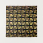 Tenture Art Déco : Scales d'or noir. (Devant (Horizontal))