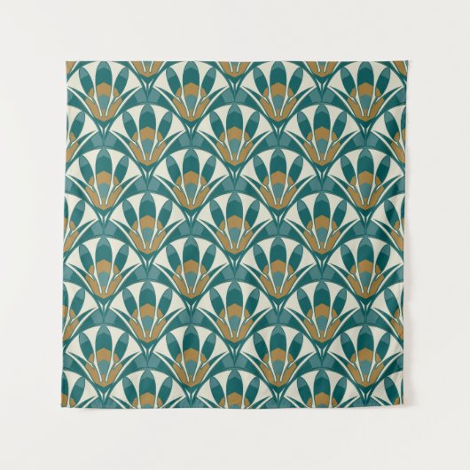 Tenture Art deco seamless abstract floral pattern. Decor e (Devant)