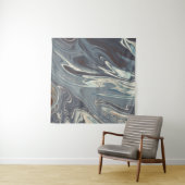 Tenture Art des vagues tombées | Meilleure peinture abstra (En situation (horizontale))