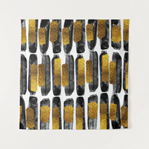 Tenture Art doré : Abstrait noir et or
