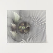 Tenture Art fractal de forme 3D abstraite moderne (Devant (Horizontal))