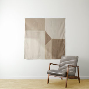 Tenture Art géométrique abstrait minimaliste de style wabi
