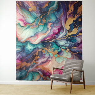 Tenture Art marbré - Couleurs vives