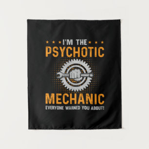 Tenture Art Mécanique   Je Suis Le Mécanicien Psychotique