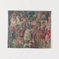 Art médiéval de Unicorne - Les chasseurs reviennen