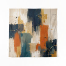 Art Moderne Abstrait Or Navy Luxe Personnalisé