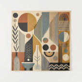 Tenture Art Moderne Du Milieu Du Siècle Récolte Automne (Devant)