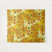 Tenture Art moderne Jaune Orange Tournesols Peinture à l'h (Devant (Horizontal))