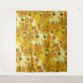 Tenture Art moderne Jaune Orange Tournesols Peinture à l'h (Devant)