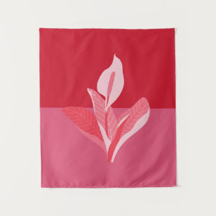 Tenture Art Moderne Lys Calla Rouge Rose