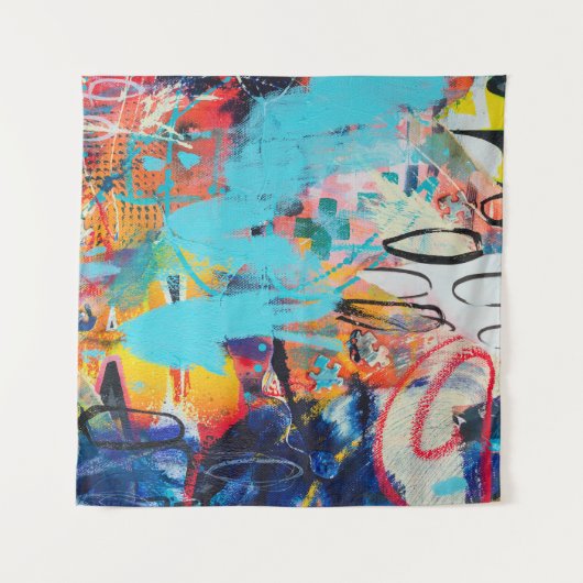 Tenture Art multimédia mixte multicolore (Devant (Horizontal))