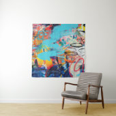 Tenture Art multimédia mixte multicolore (En situation (horizontale))