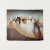 Tenture Art mural du visage féminin abstrait – Texturé mod (Devant (Horizontal))