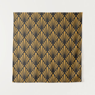 Tenture Art nouveau floral, motif rétro