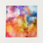 Tenture Art numérique motif abstrait. Dessin à main modern (Devant)