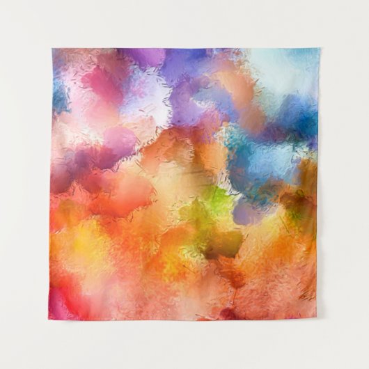 Tenture Art numérique motif abstrait. Dessin à main modern (Devant)