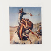 Tenture Art occidental "Bucking Bronco" par Will James (Devant)