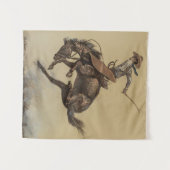 Tenture Art occidental "Bucking Horse" par Will James (Devant (Horizontal))