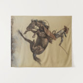 Tenture Art occidental "Bucking Horse" par Will James (Devant (Horizontal))