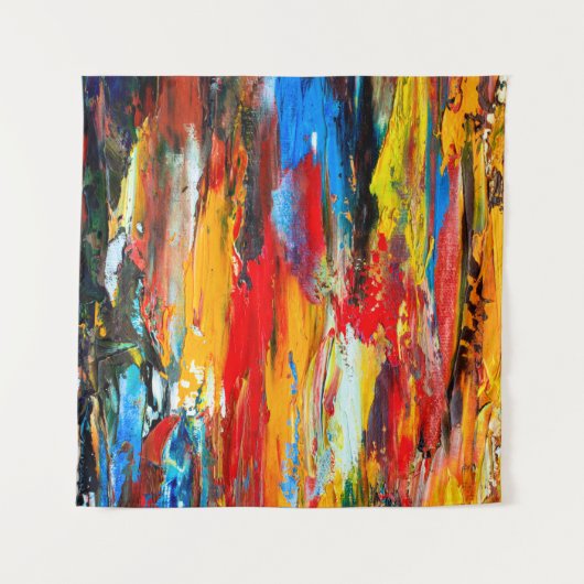 Tenture Art painting with palette knifeblack,paris,red,whi (Devant (Horizontal))