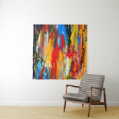 Tenture Art painting with palette knifeblack,paris,red,whi (En situation (horizontale))