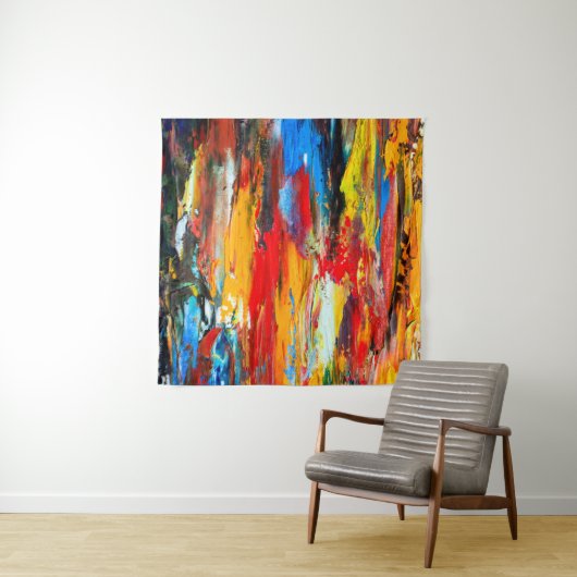 Tenture Art painting with palette knifeblack,paris,red,whi (En situation (horizontale))