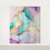 Tenture Art parties scintillant abstrait en marbre pastel (Devant)
