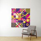 Tenture Art pop, formes géométriques colorées. (En situation (horizontale))