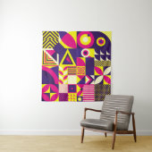 Tenture Art pop, formes géométriques colorées. (En situation)