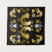 Tenture Art populaire scandinave Oiseaux (Devant (Horizontal))