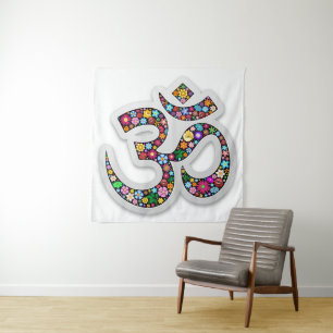 Tenture Art symbolique floral Namaste