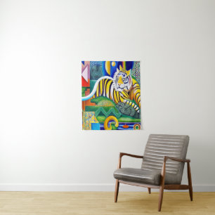 Tenture Art Tigre Contemporain - Décor Oeil