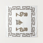 Tenture Art tribal africain abstrait (Devant (Horizontal))