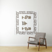 Tenture Art tribal africain abstrait (En situation (horizontale))
