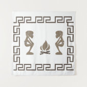 Tenture Art tribal africain abstrait (Devant)