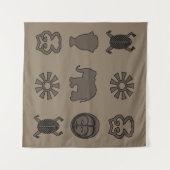 Tenture art tribal africain Abstrait (Devant (Horizontal))