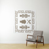 Tenture art tribal africain Abstrait (En situation (horizontale))