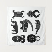 Tenture Art tribal africain abstrait (Devant (Horizontal))