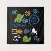 Tenture art tribal africain Abstrait (Devant (Horizontal))