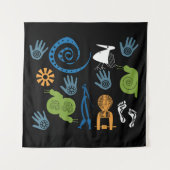 Tenture art tribal africain Abstrait (Devant)