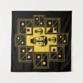 Tenture Art tribal africain abstrait (Devant (Horizontal))