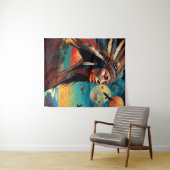 Tenture Art tribal autochtone (En situation (horizontale))