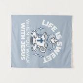 Tenture Art Vivant Fidèle - Teacup avec Croix et Dove (Devant (Horizontal))