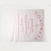 Tenture Artiste Monogramme Graduation Photo Contexte (Devant (Horizontal))