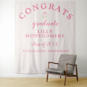 Tenture Artiste Monogramme Graduation Photo Contexte (En situation)