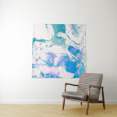 Tenture Artistic Texture. Bright Violet Border. Violet Art (En situation)
